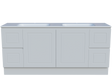 Nevada Classic Vanity 1800mm Double Bowl Stadium Top Floor standing (NVC-V-1800-D-STD-F)
