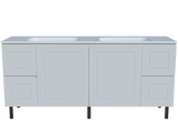 Nevada Classic Vanity 1800mm Double Bowl Stadium Top On Legs (NVC-V-1800-D-STD-L)