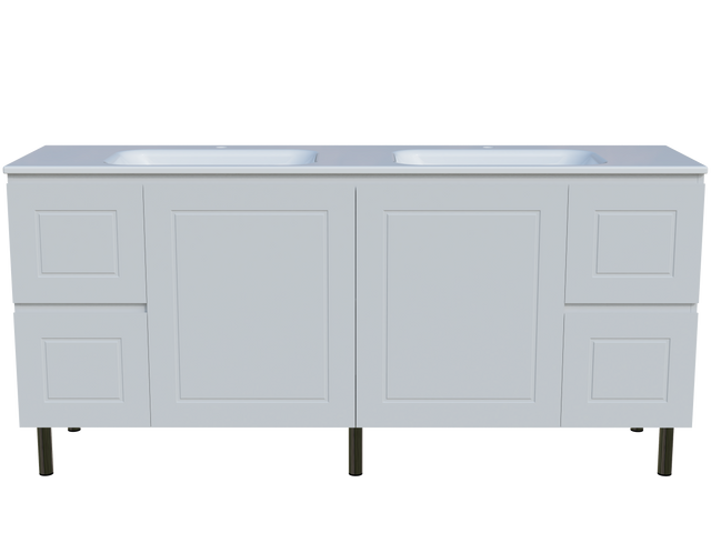 Nevada Classic Vanity 1800mm Double Bowl Stadium Top On Legs (NVC-V-1800-D-STD-L)