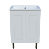 Nevada Classic Vanity 600mm Centre Bowl Alpha Top On Legs (NVC-V-600-C-APH-L)
