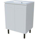 Nevada Classic Vanity 600mm Centre Bowl Alpha Top On Legs (NVC-V-600-C-APH-L)