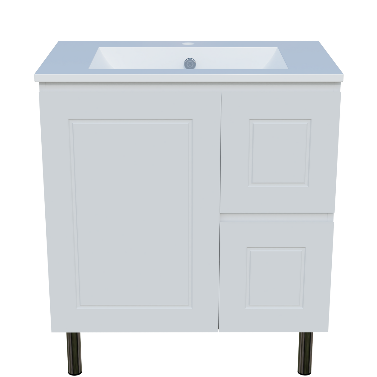 Nevada Classic Vanity 750mm Centre Bowl Alpha Top On Legs (NVC-V-750-C-APH-L)