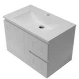Nevada Classic Vanity 750mm Centre Bowl Regal Top Wall hung (NVC-V-750-C-REG-W)