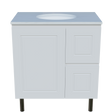 Nevada Classic Vanity 750mm Centre White Gloss Under Counter Basin SilkSurface Top On Legs (NVC-V-750-C-SSU-L)