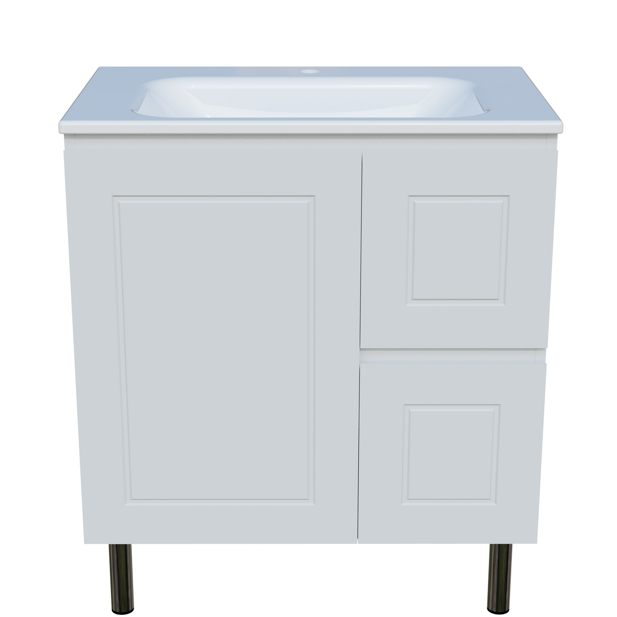 Nevada Classic Vanity 750mm Centre Bowl Stadium Top On Legs (NVC-V-750-C-STD-L)