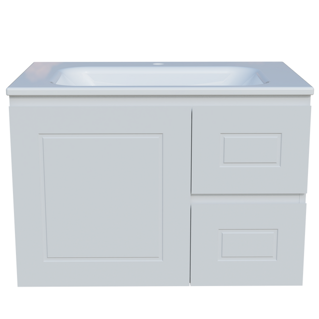 Nevada Classic Vanity 750mm Centre Bowl Stadium Top Wall hung (NVC-V-750-C-STD-W)
