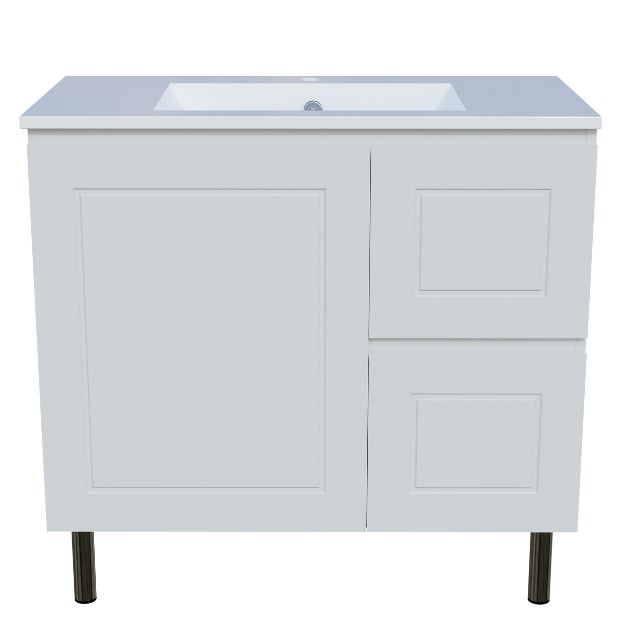 Nevada Classic Vanity 900mm Centre Bowl Alpha Top On Legs (NVC-V-900-C-APH-L)