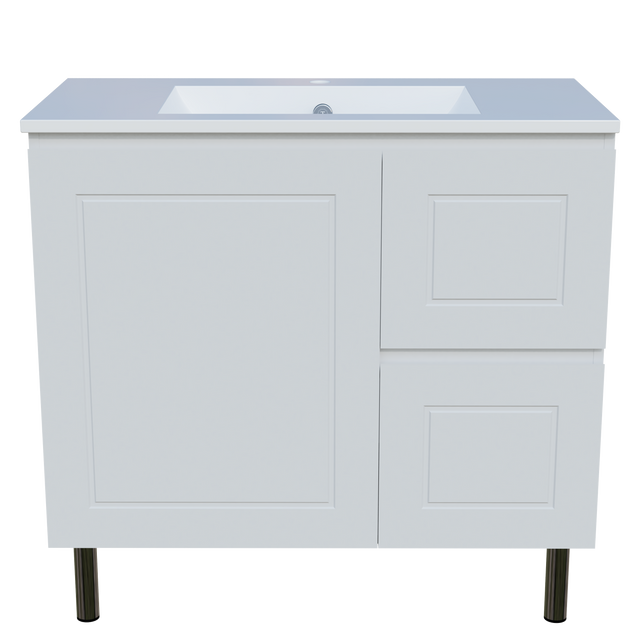 Nevada Classic Vanity 900mm Centre Bowl Alpha Top On Legs (NVC-V-900-C-APH-L)