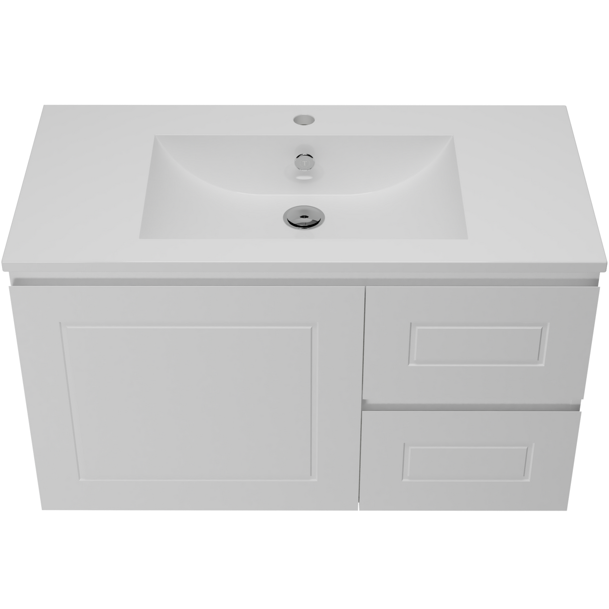 Nevada Classic Vanity 900mm Centre Bowl Alpha Top Wall hung (NVC-V-900-C-APH-W)