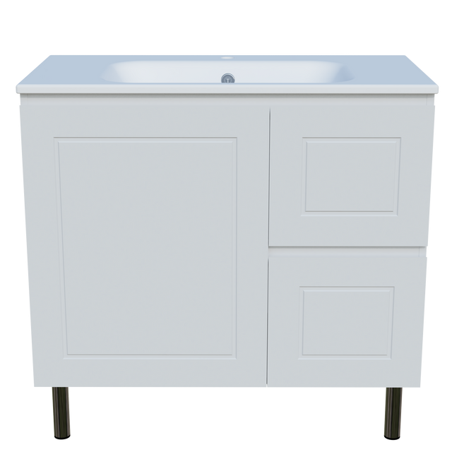 Nevada Classic Vanity 900mm Centre Bowl Haven Top On Legs (NVC-V-900-C-HVN-L)