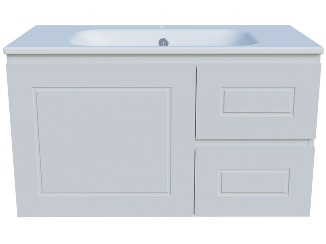 Nevada Classic Vanity 900mm Centre Bowl Haven Top Wall hung (NVC-V-900-C-HVN-W)