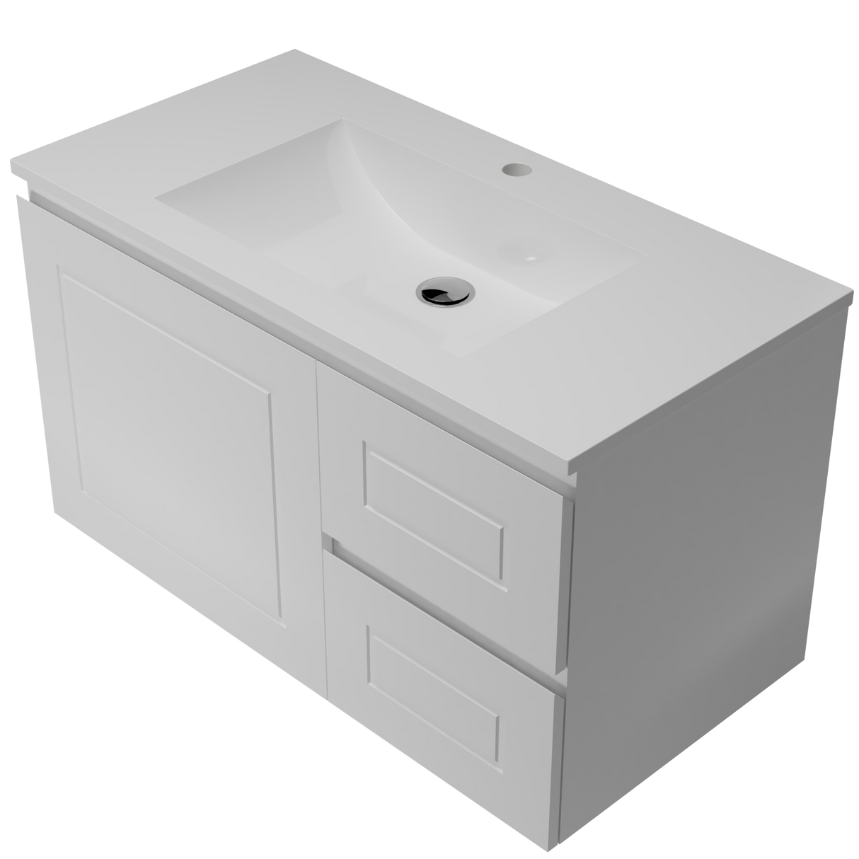 Nevada Classic Vanity 900mm Centre Bowl Regal Top Wall hung (NVC-V-900-C-REG-W)