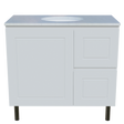 Nevada Classic Vanity 900mm Centre White Gloss Under Counter Basin SilkSurface Top On Legs (NVC-V-900-C-SSU-L)