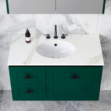 Nevada Classic Vanity 900mm Centre White Gloss Under Counter Basin SilkSurface Top Wall hung (NVC-V-900-C-SSU-W)