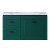 Nevada Classic Vanity 900mm Centre White Gloss Under Counter Basin SilkSurface Top Wall hung (NVC-V-900-C-SSU-W)