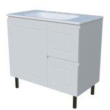 Nevada Classic Vanity 900mm Centre Bowl Stadium Top On Legs (NVC-V-900-C-STD-L)