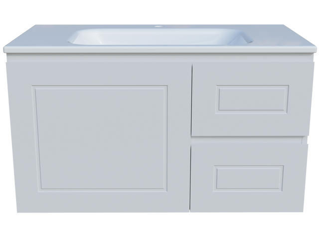 Nevada Classic Vanity 900mm Centre Bowl Stadium Top Wall hung (NVC-V-900-C-STD-W)