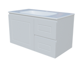 Nevada Classic Vanity 900mm Centre Bowl Stadium Top Wall hung (NVC-V-900-C-STD-W)