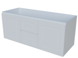 Nevada Classic Cabinet Only 1200mm Double Bowl Wall hung