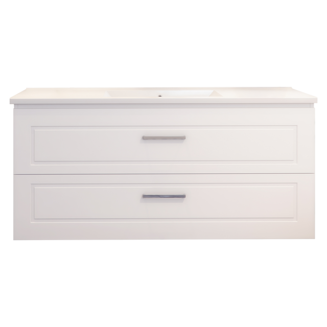Nevada Plus Classic Vanity 1200mm Centre Bowl Alpha Top Wall hung (NVPC-V-1200-C-APH-W)