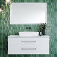 Nevada Plus Classic Vanity 1200mm Centre White Gloss Above Counter Basin SilkSurface Top Wall hung (NVPC-V-1200-C-SSA-W)