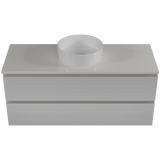 Nevada Plus Classic Vanity 1200mm Centre White Gloss Above Counter Basin SilkSurface Top Wall hung (NVPC-V-1200-C-SSA-W)