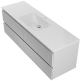 Nevada Plus Classic Vanity 1500mm Centre Bowl Regal Top Wall hung (NVPC-V-1500-C-REG-W)