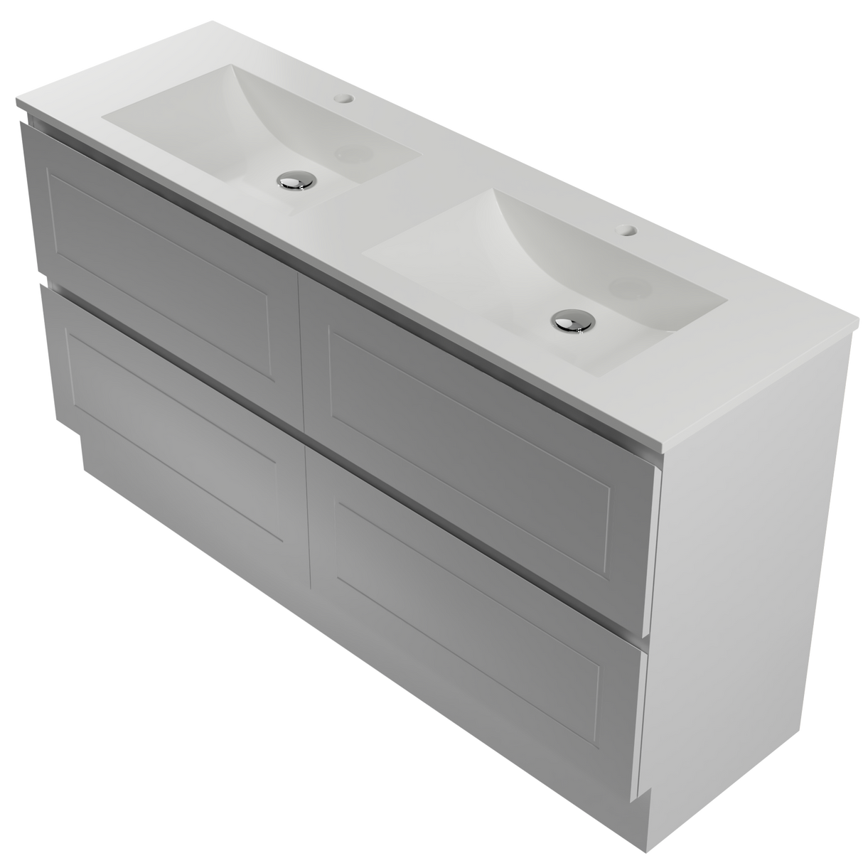 Nevada Plus Classic Vanity 1500mm Double Bowl Regal Top Floor standing (NVPC-V-1500-D-REG-F)