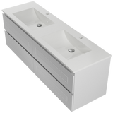 Nevada Plus Classic Vanity 1500mm Double Bowl Regal Top Wall hung (NVPC-V-1500-D-REG-W)