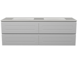 Nevada Plus Classic Vanity 1500mm Double White Gloss Under Counter Basins SilkSurface Top Wall hung (NVPC-V-1500-D-SSU-W)