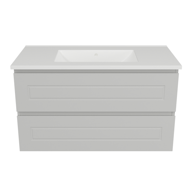Nevada Plus Classic Vanity 900mm Centre Bowl Alpha Top Wall hung (NVPC-V-900-C-APH-W)