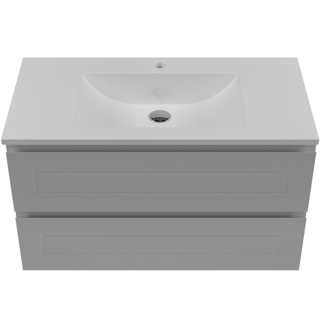 Nevada Plus Classic Vanity 900mm Centre Bowl Regal Top Wall hung (NVPC-V-900-C-REG-W)
