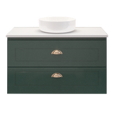 Nevada Plus Classic Vanity 900mm Centre White Gloss Above Counter Basin SilkSurface Top Wall hung (NVPC-V-900-C-SSA-W)