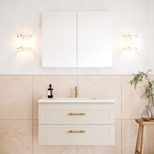 Nevada Plus Classic Vanity 900mm Centre Bowl Stadium Top Wall hung (NVPC-V-900-C-STD-W)