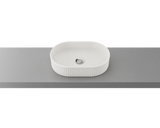 An image of Timberline's Oval Flute Basin 490mm White Matt