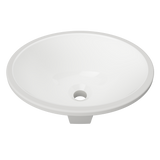 An image of Timberline's Oval Undermount Basin 420mm White Gloss