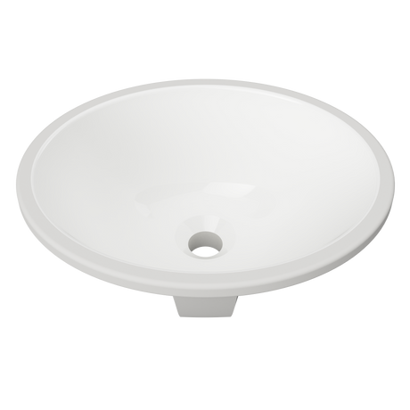 An image of Timberline's Oval Undermount Basin 420mm White Gloss