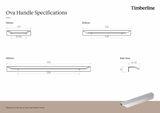 Ova 100mm Brushed Nickel Handle