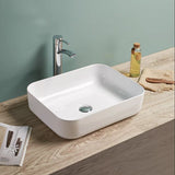 Jasper Above Counter Gloss White Ceramic Basin