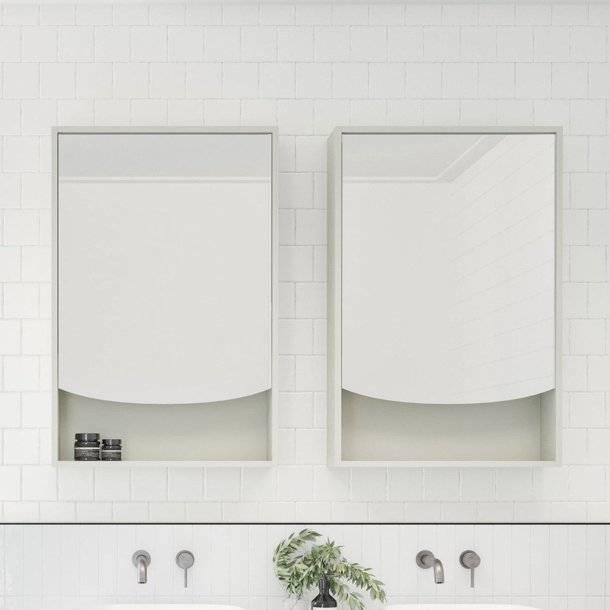 Pure Bliss Mirror Cabinet 600mm Single Door Gold Collection (PBS-SC-600-S-G)