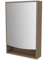 Pure Bliss Mirror Cabinet 600mm Single Door Gold Collection (PBS-SC-600-S-G)