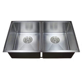 Double Rectangle Bowl Stainless Steel Kitchen Sink Round Waste PKSS-775DR
