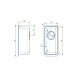 Single Rectangle Bowl Stainless Steel Kitchen Sink Round Waste PKSS-240R