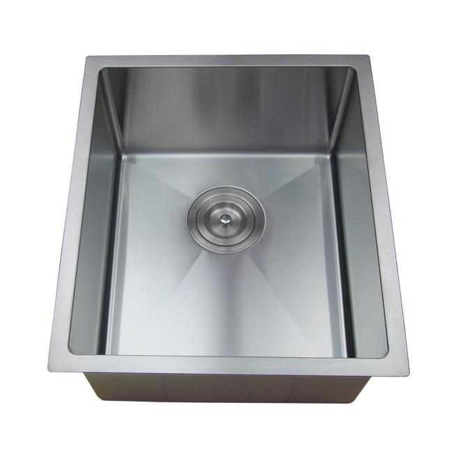 Single Rectangle Bowl Stainless Steel Kitchen Sink Round Waste PKSS-390R
