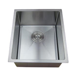 Single Rectangle Bowl Stainless Steel Kitchen Sink Round Waste PKSS-390R