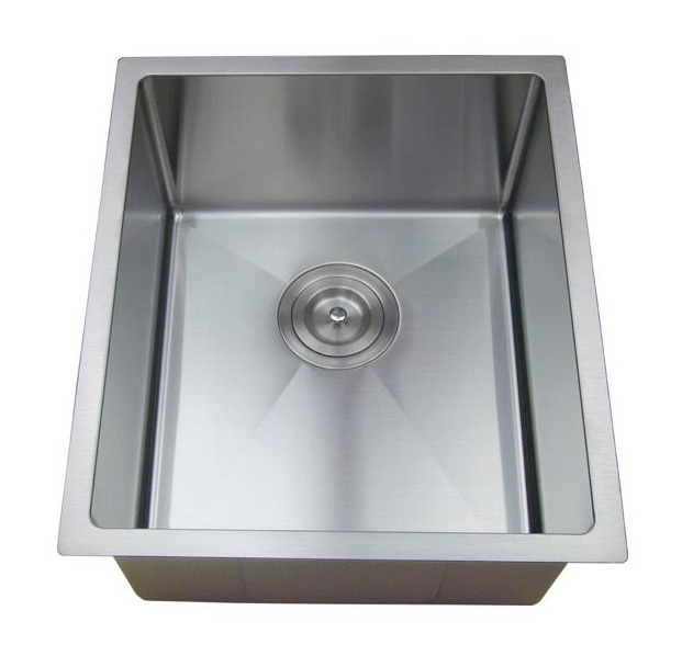 Single Square Bowl Stainless Steel Kitchen Sink Round Waste PKSS-450R