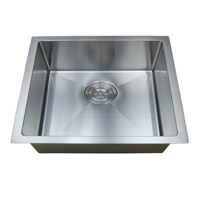 Single Rectangle Bowl Stainless Steel Kitchen Sink Round Waste PKSS-600R