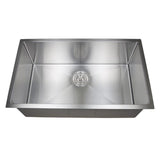 Single Rectangle Bowl Stainless Steel Kitchen Sink Round Waste PKSS-750R