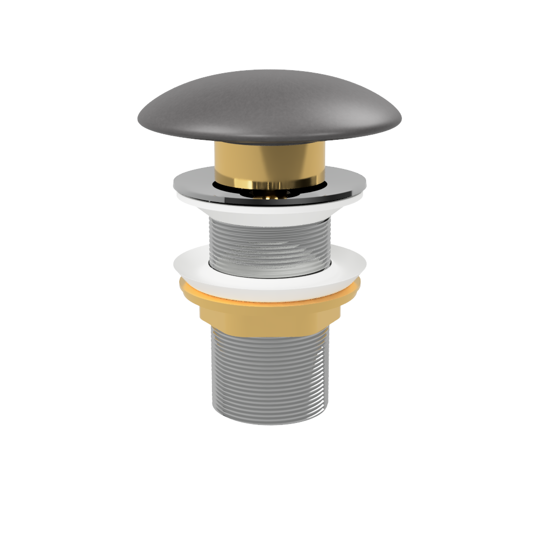 Anthracite Pop Up Waste with Ceramic Cover. No Overflow (POP-OPT-ANT)