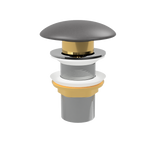 Anthracite Pop Up Waste with Ceramic Cover. No Overflow (POP-OPT-ANT)
